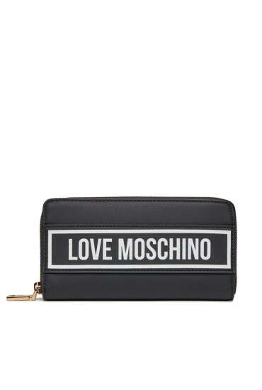 LOVE MOSCHINO Голям дамски портфейл JC5719PP0HKG100A Nero/Bianco - Mera.bg