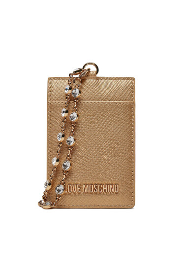 LOVE MOSCHINO Калъф за кредитни карти JC5853PP4IK2390A Златист - Mera.bg
