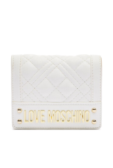 LOVE MOSCHINO Малък дамски портфейл JC5601PP0HLA0120 Бял - Mera.bg