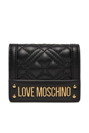 LOVE MOSCHINO Малък дамски портфейл JC5733PP0IKL0000 Черен - Mera.bg