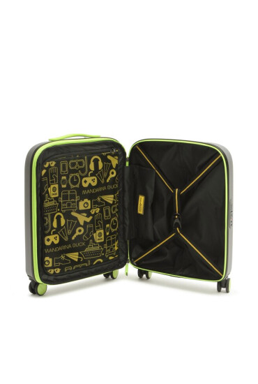Mandarina Duck Малък твърд куфар Logoduck+ P10SZV24A19 Gray/Lime - Mera.bg