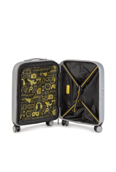 Mandarina Duck Самолетен куфар за ръчен багаж Logoduck + P10SZV24466 Сребрист - Mera.bg