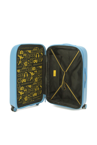 Mandarina Duck Среден твърд куфар Logoduck + P10SZV3229K Parisian Blue - Mera.bg