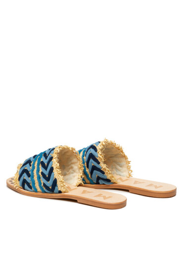 Manebi Чехли Leather Sandals S 1.4 Y0 Blue Pattern - Mera.bg