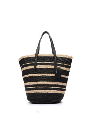 Manebi Дамска чанта Bahia Natural & Black - Mera.bg