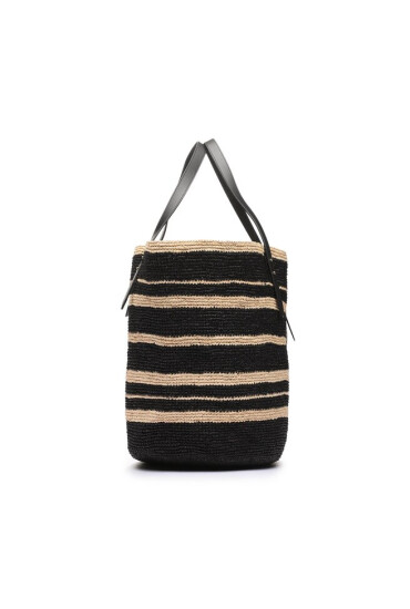 Manebi Дамска чанта Bahia Natural & Black - Mera.bg