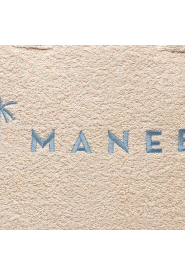 Manebi Дамска чанта Riviera Bag Medium T 3.4 Aq Natural W Blue Logo Terry Cotton - Mera.bg