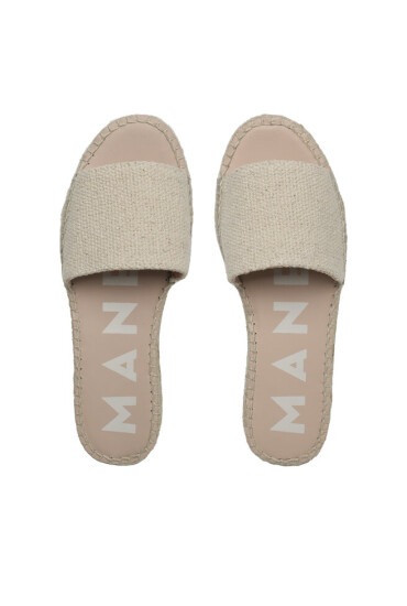 Manebi Еспадрили Coarse Woven Canvas Double Sole Slides G 5.0 DS Бежов - Mera.bg