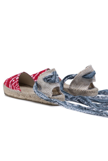 Manebi Еспадрили Flat Valenciana F 9.4 P0 Red Grey Bandana - Mera.bg