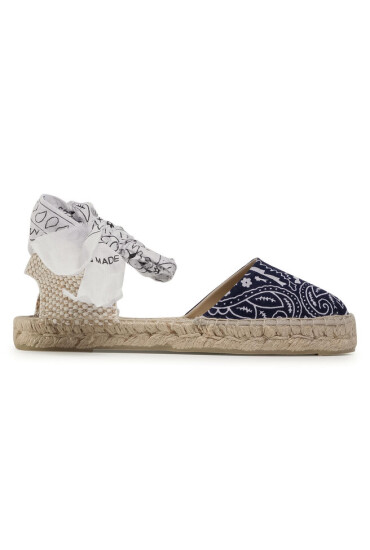 Manebi Еспадрили Flat Valenciana F 9.6 P0 Navy White Bandana - Mera.bg