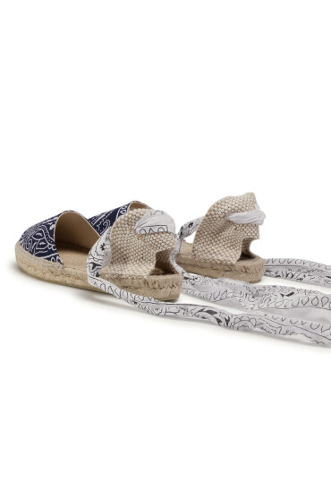 Manebi Еспадрили Flat Valenciana F 9.6 P0 Navy White Bandana - Mera.bg