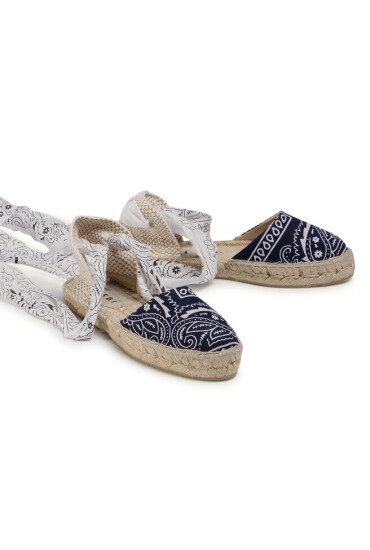 Manebi Еспадрили Flat Valenciana F 9.6 P0 Navy White Bandana - Mera.bg