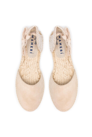 Manebi Еспадрили Flat Valenciana K 1.1 P0 Champagne Beige Suede 1 - Mera.bg