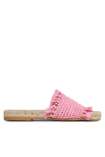 Manebi Еспадрили Fringed Knots Raffia Jute Sandals V 2.9 Y0 Розов - Mera.bg