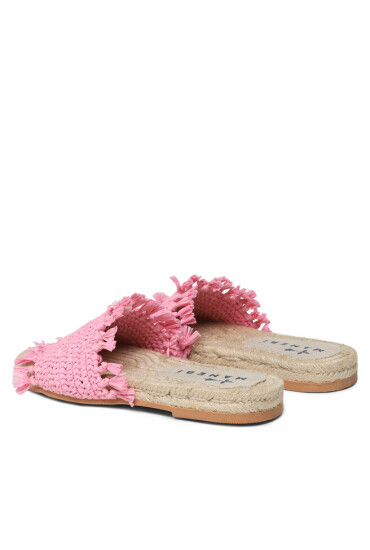 Manebi Еспадрили Fringed Knots Raffia Jute Sandals V 2.9 Y0 Розов - Mera.bg
