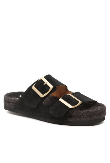 Manebi Еспадрили Nordic Sandal 7.2 R0 L Black With Gold Buckles - Mera.bg