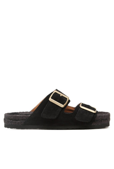 Manebi Еспадрили Nordic Sandal 7.2 R0 L Black With Gold Buckles - Mera.bg
