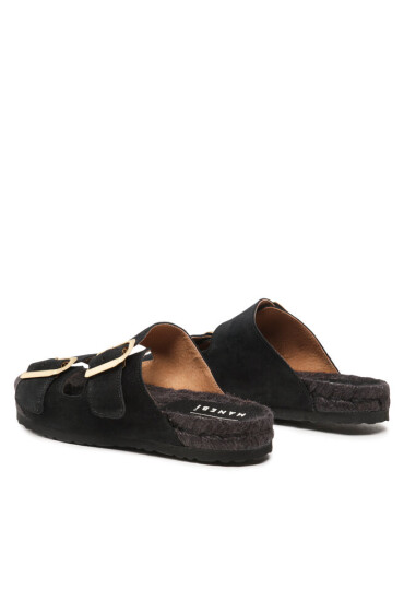 Manebi Еспадрили Nordic Sandal 7.2 R0 L Black With Gold Buckles - Mera.bg