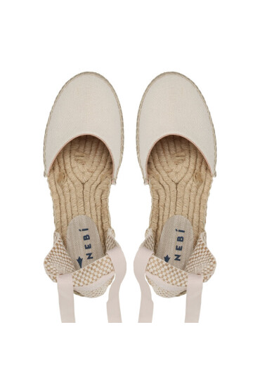 Manebi Еспадрили Organic Hemp Flat Valenciana Espadrilles O 7.0 P0 Екрю - Mera.bg