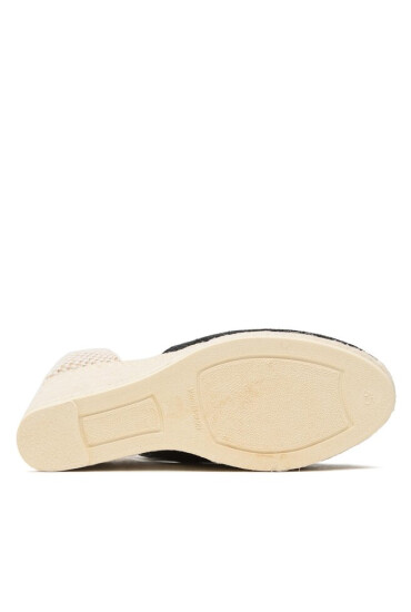 Manebi Еспадрили Organic Hemp Low Wedge Espadrilles O 7.9 WL Черен - Mera.bg