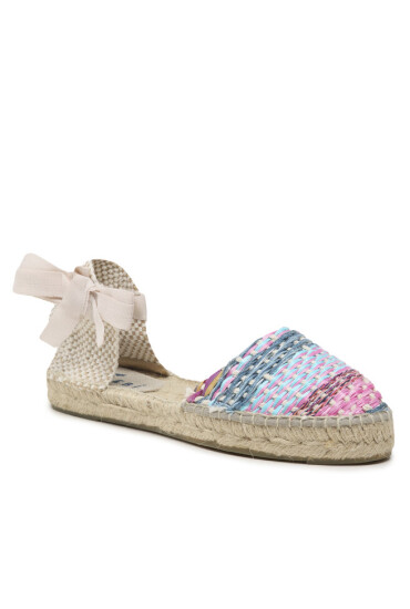 Manebi Еспадрили Raffia Yute Mix Flat Valenciana Espadrilles G 6.1 P0 Fucsia Blue Mix - Mera.bg