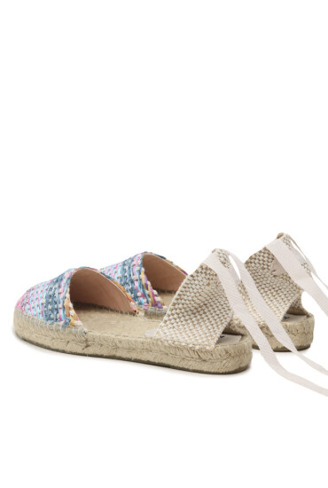 Manebi Еспадрили Raffia Yute Mix Flat Valenciana Espadrilles G 6.1 P0 Fucsia Blue Mix - Mera.bg