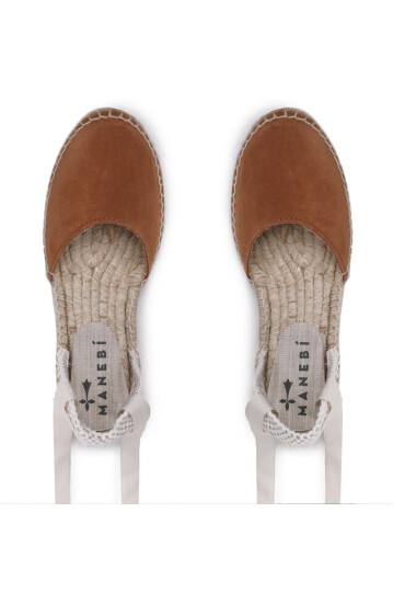 Manebi Еспадрили Suede Flat Valenciana Espadrilles R 3.9 P0 Кафяв - Mera.bg