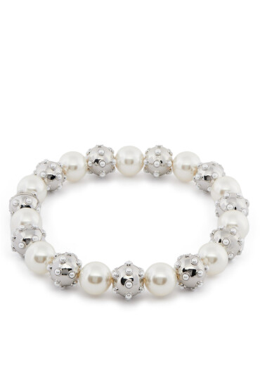 Marc Jacobs Колие Pearl Dot Statement Neklace 2R3JNC001J52 Сребрист - Mera.bg