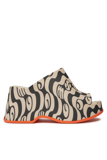 Melissa Чехли Patty Orla + Cosmo Ad 35714 Black/White/Orange AU160 - Mera.bg