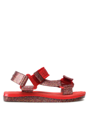 Melissa Сандали Mini Papete + Rider I 33381 Red/Clear Glitter Pink 54034 - Mera.bg