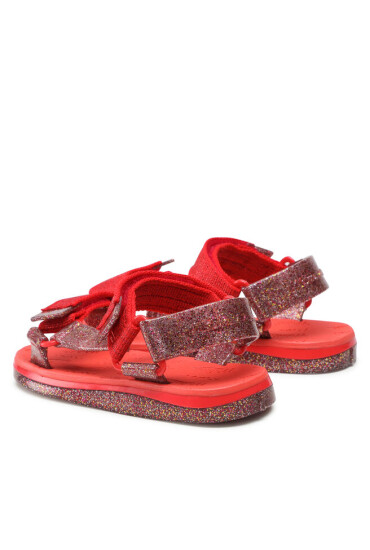 Melissa Сандали Mini Papete + Rider I 33381 Red/Clear Glitter Pink 54034 - Mera.bg