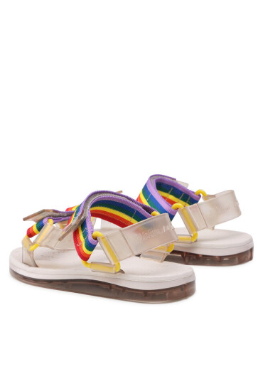 Melissa Сандали Mini Papete Rider I 33381 Beige/Beige/Rainbow 54036 - Mera.bg