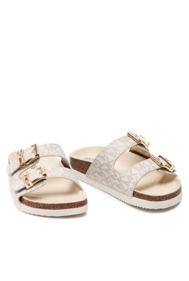 MICHAEL KORS KIDS Чехли Lorek Monogram MK100420 Vanilla - Mera.bg