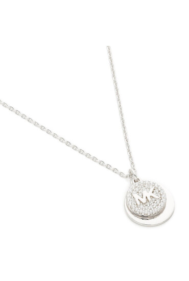 Michael Kors Колие Pave Coin Neck MKC1515AN040 Rhodium Clear Cz - Mera.bg