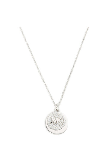 Michael Kors Колие Pave Coin Neck MKC1515AN040 Rhodium Clear Cz - Mera.bg