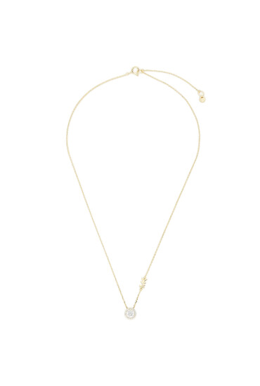 Michael Kors Колие Pave Halo Necklace MKC1208AN710 Златист - Mera.bg
