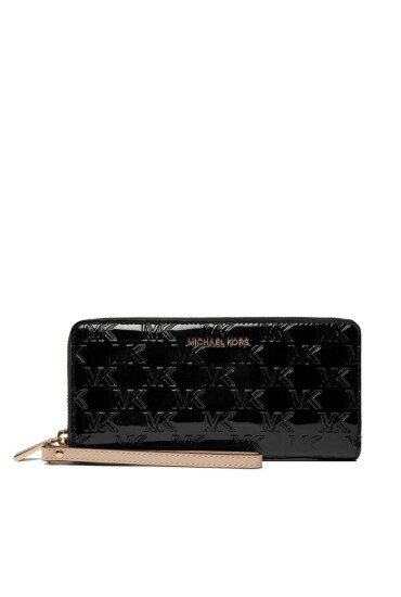 MICHAEL Michael Kors Голям дамски портфейл Large Logo Embossed 34H3GJ6T9U Black - Mera.bg