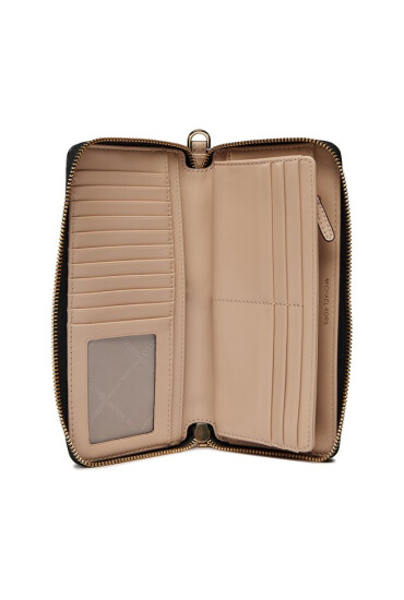 MICHAEL Michael Kors Голям дамски портфейл Large Logo Embossed 34H3GJ6T9U Black - Mera.bg