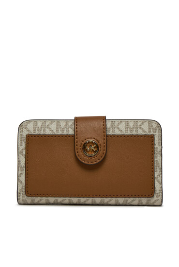 MICHAEL Michael Kors Голям дамски портфейл Mk Charm 34S4G0KF6B Vanilla/Acrn - Mera.bg
