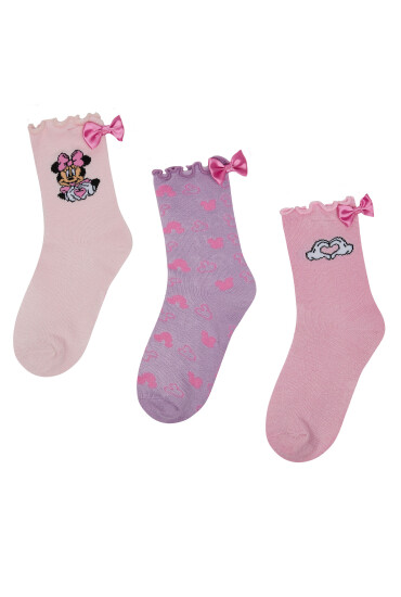 Mickey&Friends Дълги чорапи ACCCS-SS25-327DSTC(3-PACK) Розов - Mera.bg