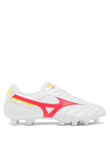 Mizuno Обувки Morelia Ii Club P1GA2316 White/Fcoral2/Bolt2 64 - Mera.bg
