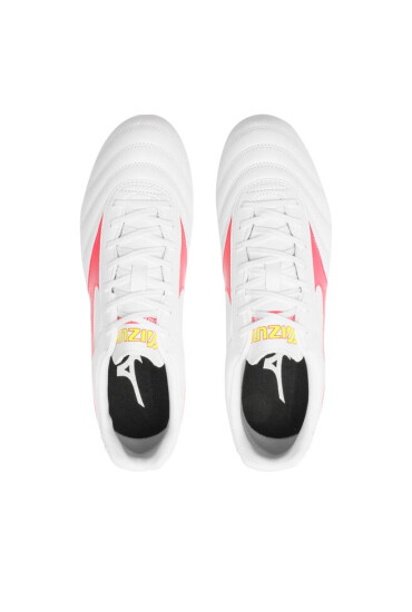 Mizuno Обувки Morelia Ii Club P1GA2316 White/Fcoral2/Bolt2 64 - Mera.bg