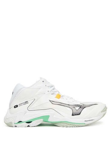 Mizuno Обувки за зала Wave Lightning Z8 Mid V1GA2405 Бял - Mera.bg