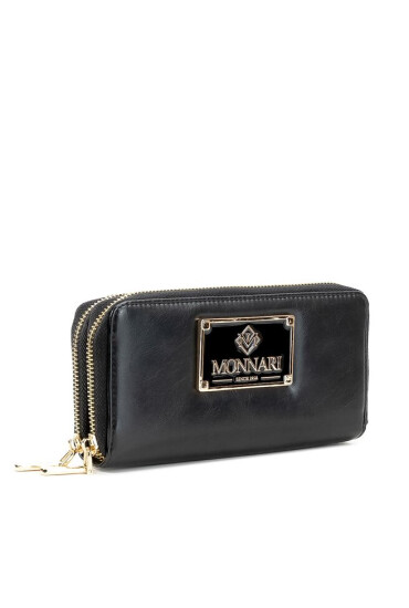 Monnari Голям дамски портфейл PUR0131-020 Matt Black - Mera.bg