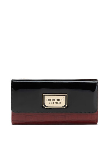 Monnari Голям дамски портфейл PUR0210-M05 Black With Red - Mera.bg