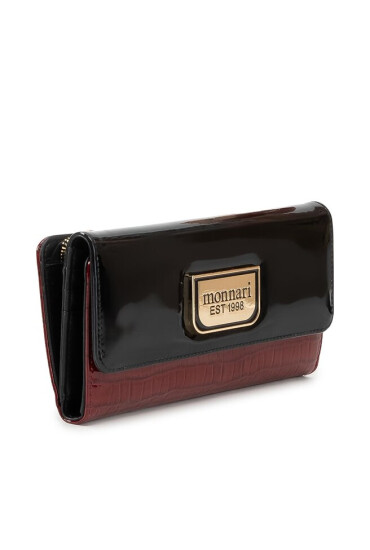 Monnari Голям дамски портфейл PUR0210-M05 Black With Red - Mera.bg