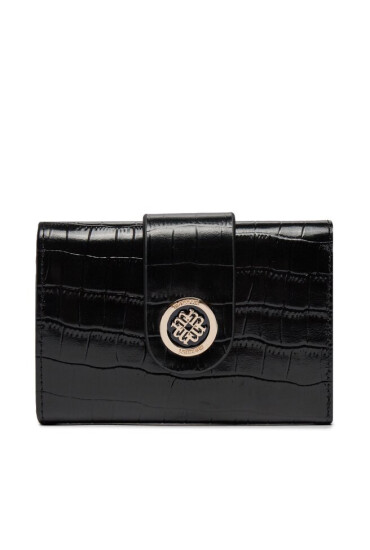 Monnari Малък дамски портфейл PUR0151-020 Black Croco - Mera.bg