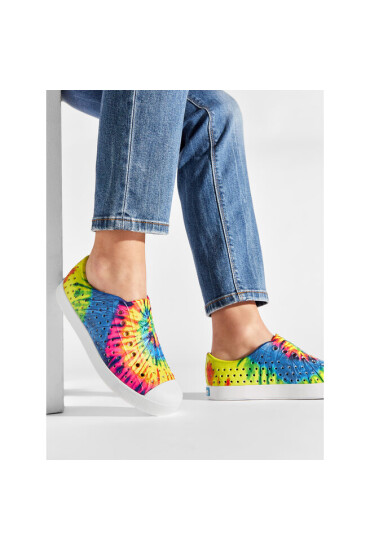 Native Кецове Jefferson Print 11100101-8994 Shell White/Shell White/Neon Multi Tie Dye - Mera.bg
