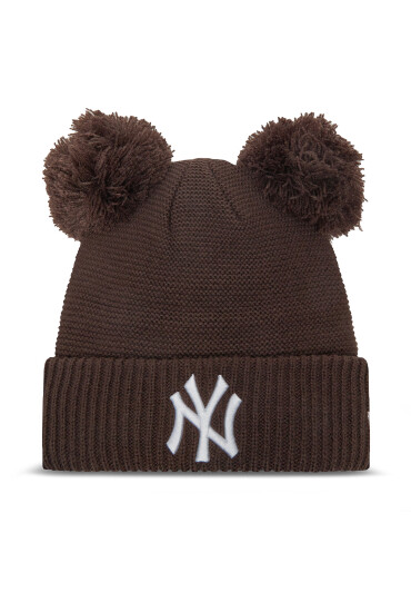 New Era Шапка New York Yankees Double Pom Knit Beanie 60580773 Кафяв - Mera.bg