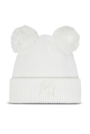 New Era Шапка New York Yankees Double Pom Knit Beanie 60580774 Бял - Mera.bg